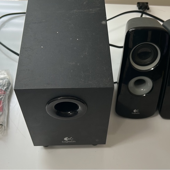 Logitech computer speakers. Has the cords to operate. good working condition. - Picture 1 of 2